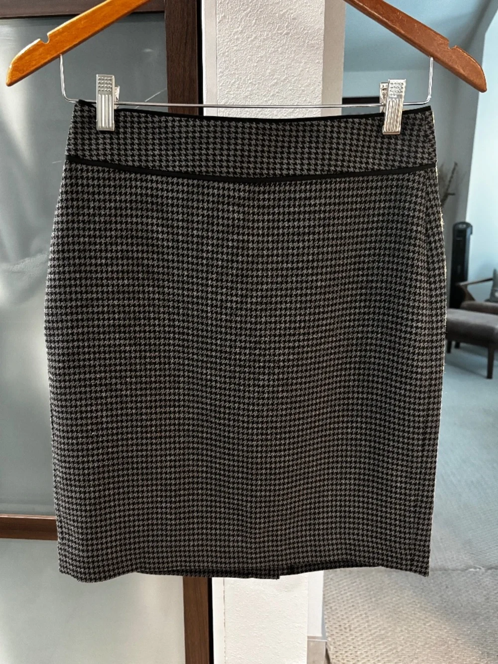 Banana Republic Knit Pencil Skirt - Black/Gray Houndstooth Size 0